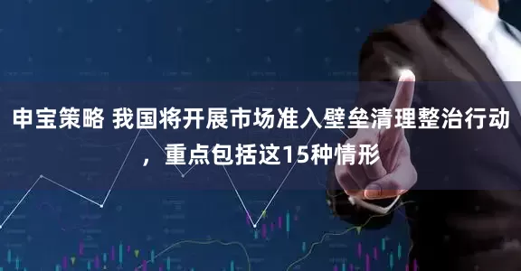 申宝策略 我国将开展市场准入壁垒清理整治行动，重点包括这15种情形